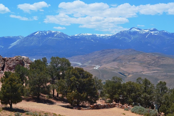 Geiger Grade Road & Sierra Nevada Mountains, Nevada
